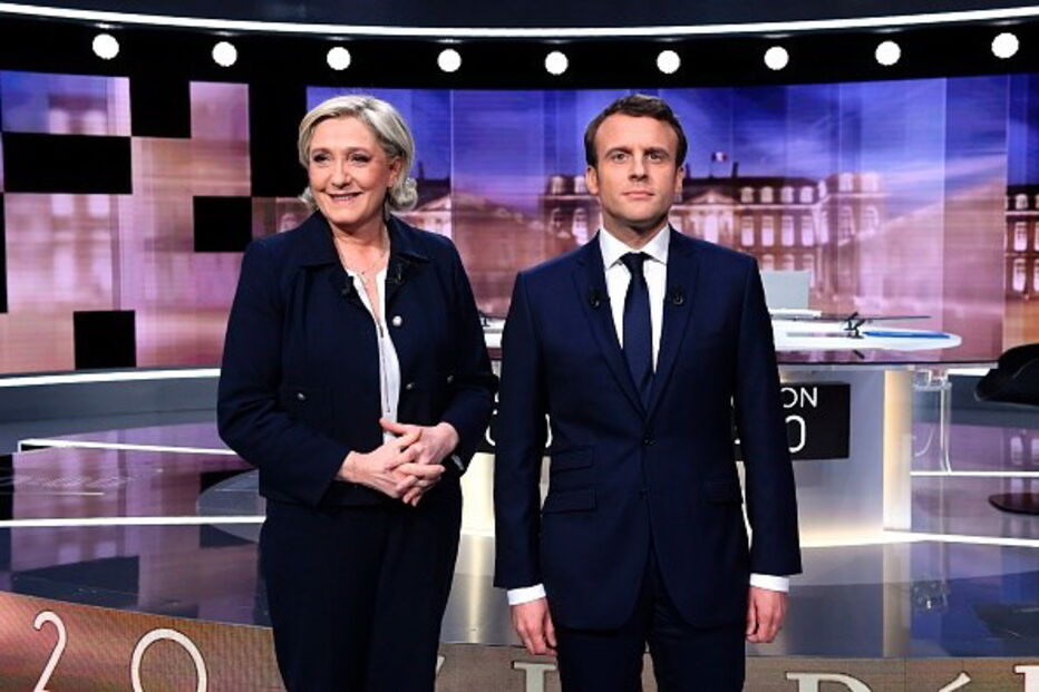 Marine Le Pen e Emmanuel Macron