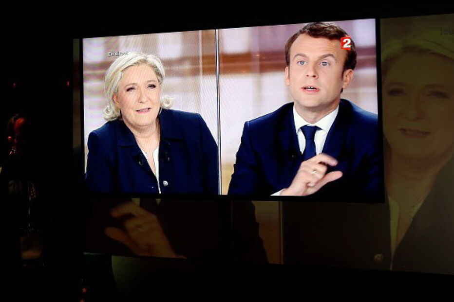 Marine Le Pen e Emmanuel Macron