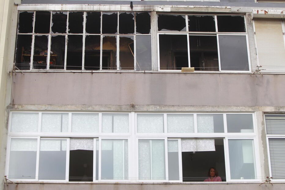 Incêndio, prédio, Moscavide