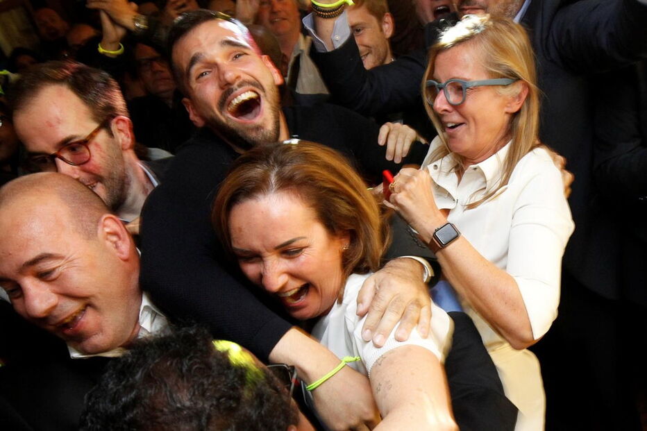 Macron, vitória, França, Le Pen, festejos, festa, eleições