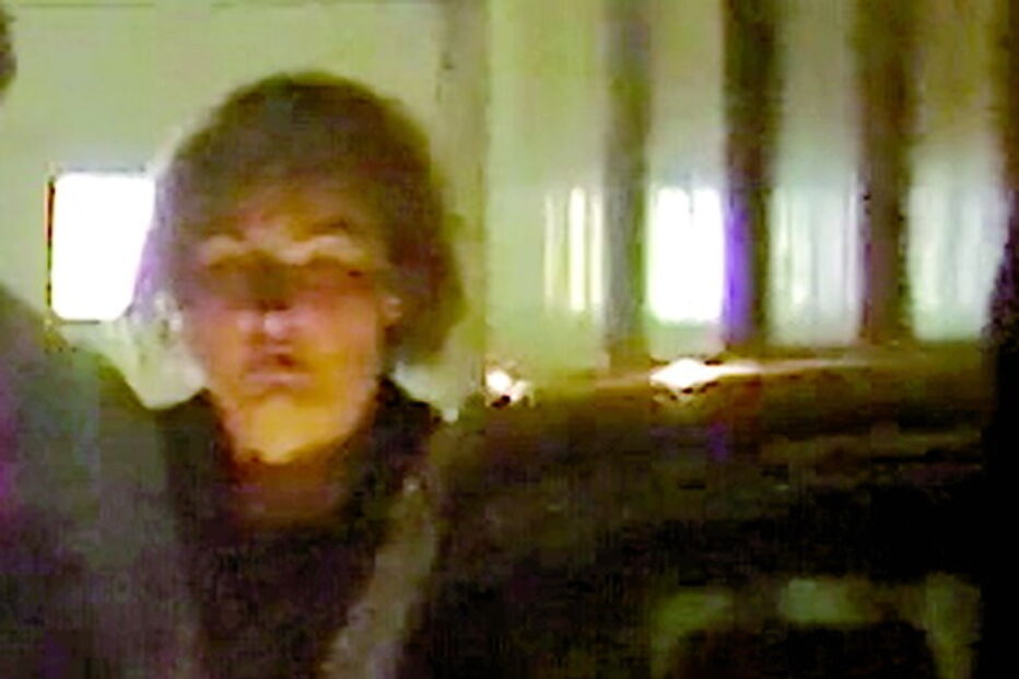 Cátia, na garagem da sua casa, já acompanhada pelos inspetores