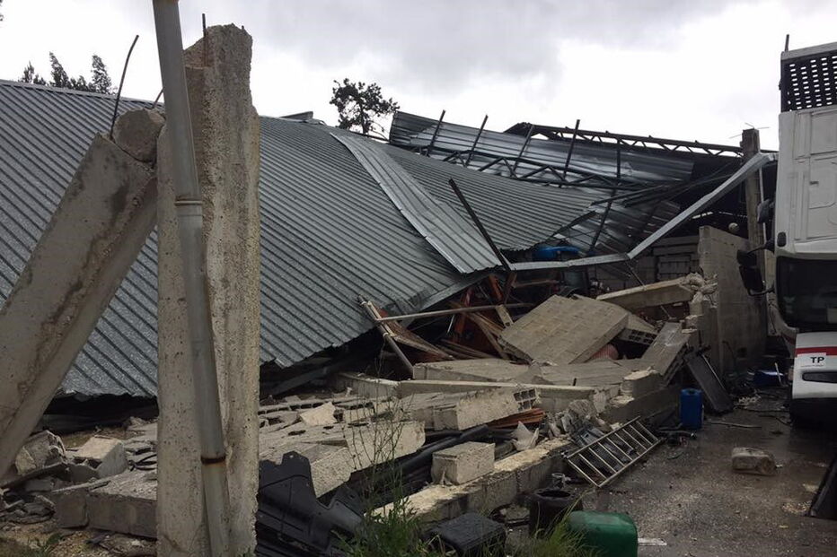 Tornado em Carnide, Pombal, deixou rasto de destruição