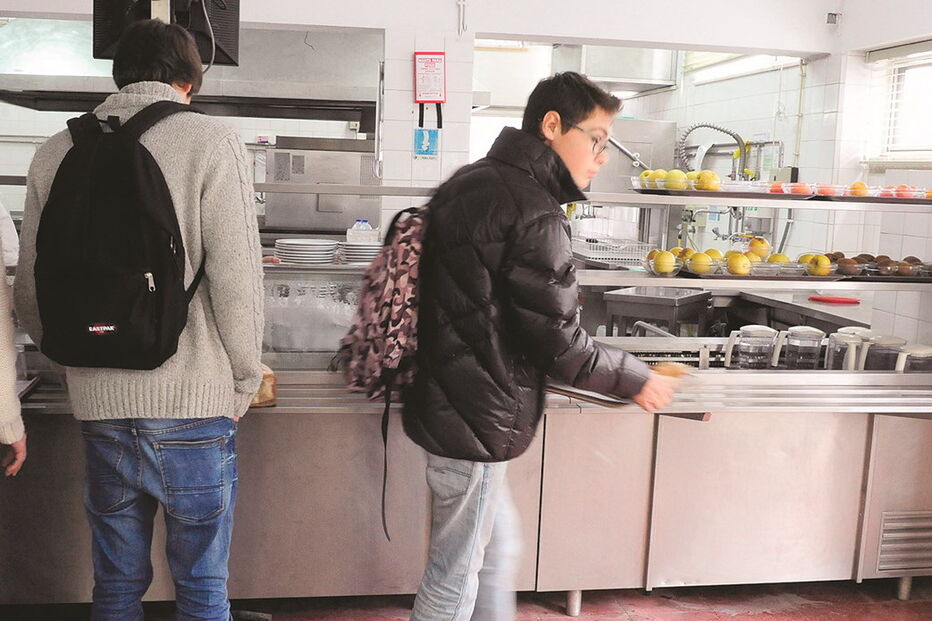 Cantina, escola, alunos, refeições, almoço