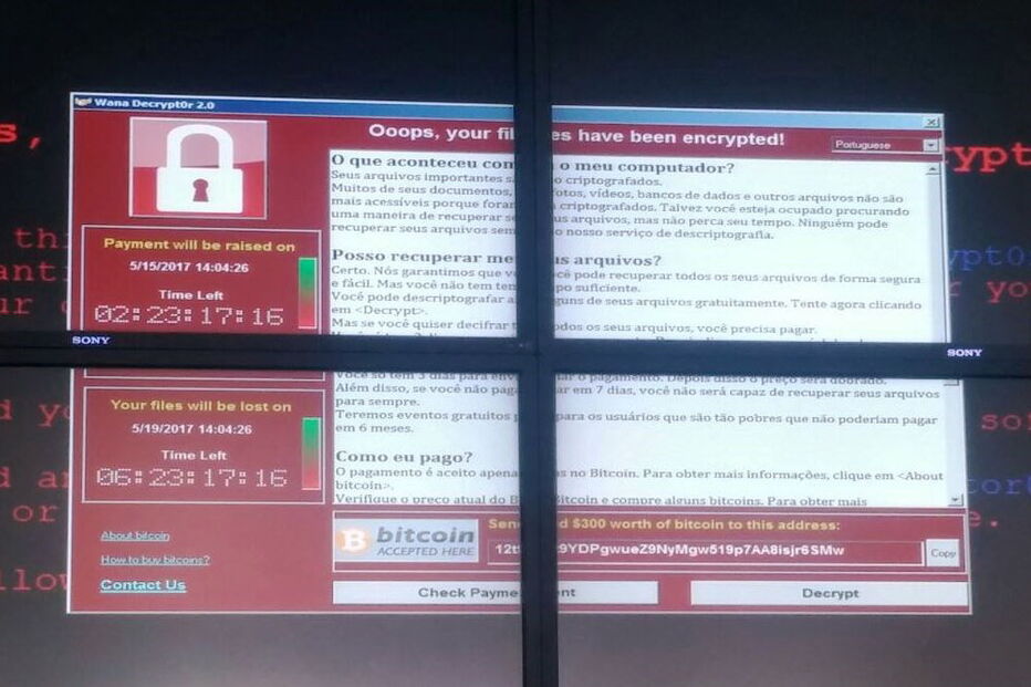 ataque, informático, mensagem, resgate, ciberataque, wannacry