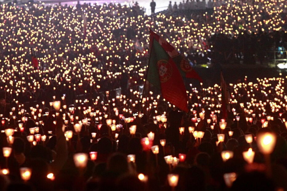 Procissão das velas, Papa, Fátima, peregrimos, fiéis 