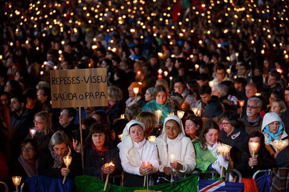 Procissão das velas, Papa, Fátima, peregrimos, fiéis 