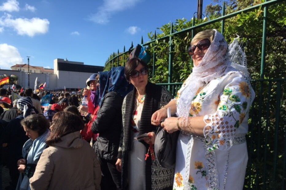 Peregrinos no Santuário