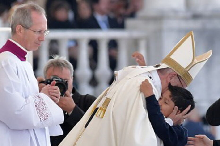 papa, abraço, lucas, santuário