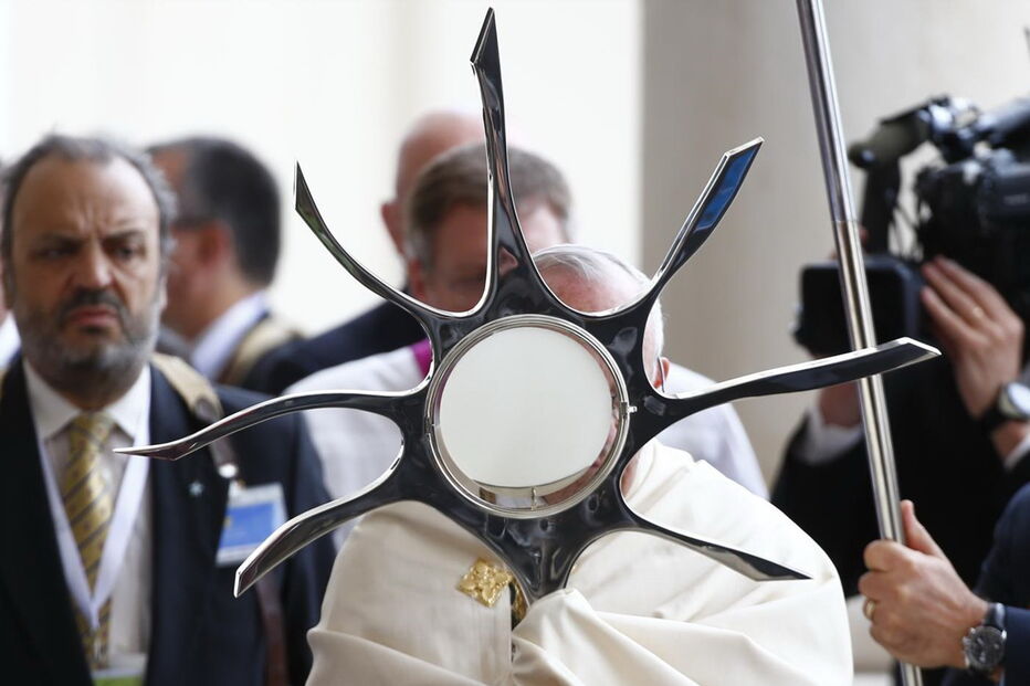 papa, ostensório, custódia