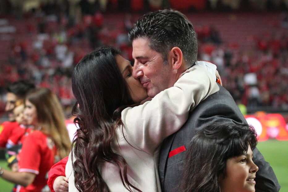 Jogadores e equipa técnica celebraram com os colegas e com a família