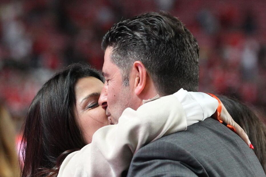 Jogadores e equipa técnica celebraram com os colegas e com a família