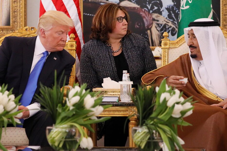 Trump, Melania, Arábia Saudita, chegada, presidente, Estados Unidos da América