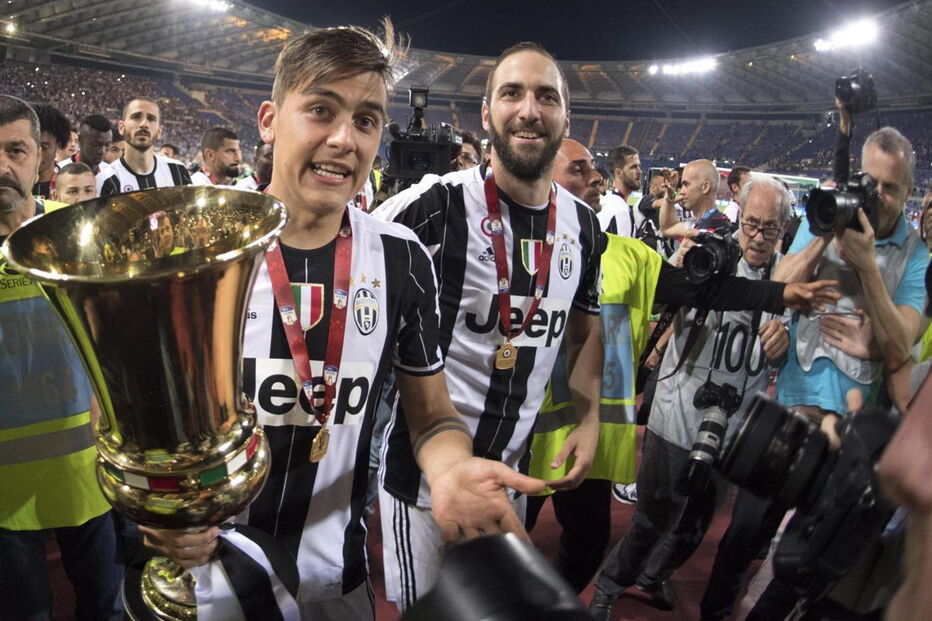A festa dos jogadores da Juventus