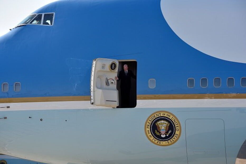 Donald Trump à chegada a Itália