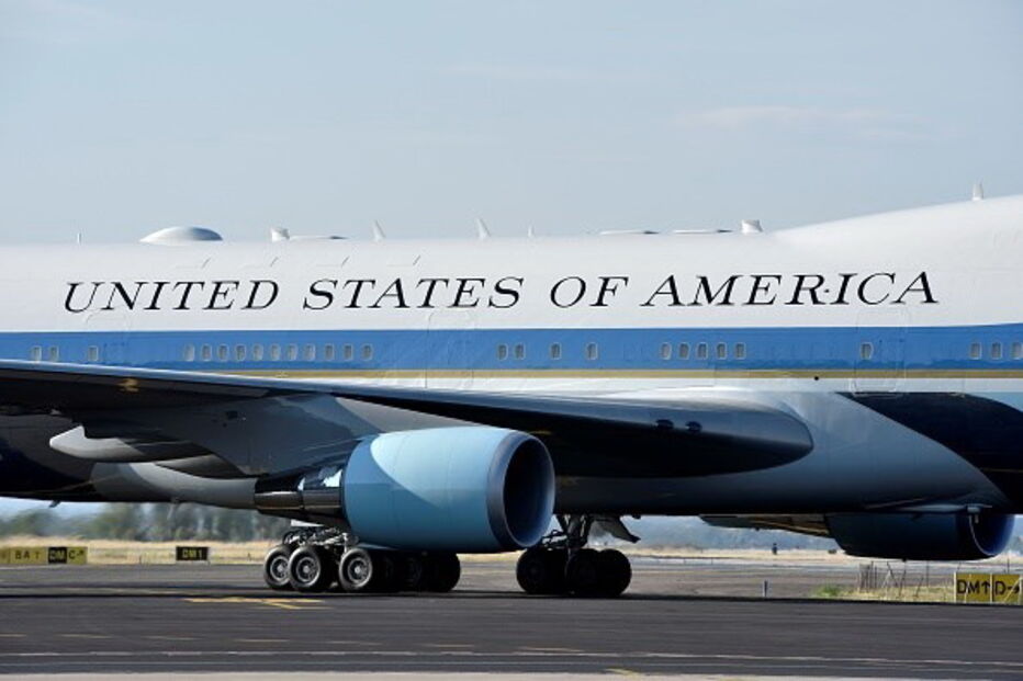 Donald Trump à chegada a Itália