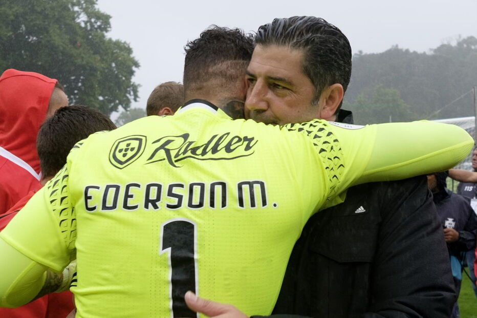 Ederson e Rui Vitória