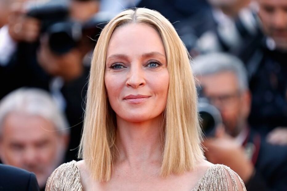 Uma Thurman, 47 anos, deslumbrante, silhueta, passadeira vermelha, Festival de Cnnes, último dia, brilhou