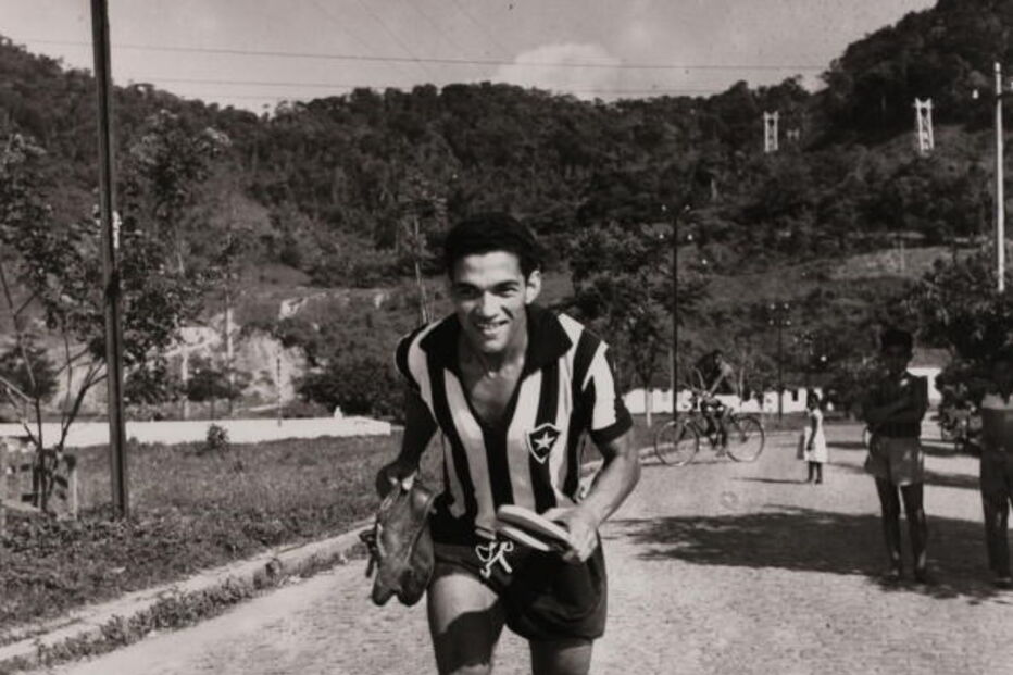 Garrincha com as cores do Botafogo