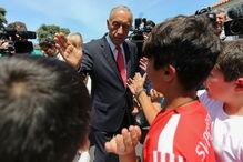 Marcelo esteve ontem na ilha Terceira. Hoje visita o Pico