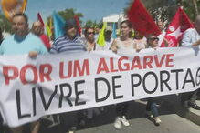 Bloco de Esquerda organizou marcha contra portagens na A22, no Algarve
