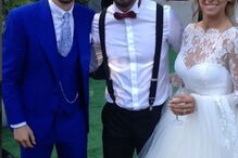 Pizzi e Maria Luís batizaram ainda o filho na cerimónia, que contou com vários futebolistas