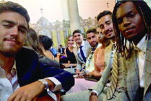 Pizzi e Maria Luís batizaram ainda o filho na cerimónia, que contou com vários futebolistas