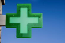 farmácia, símbolo, exterior, xxx