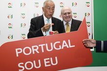 Marcelo durante a visita à Feira Nacional de Agricultura em Santarém