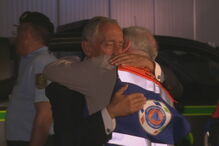 Marcelo Rebelo de Sousa no momento em chega ao teatro das operações