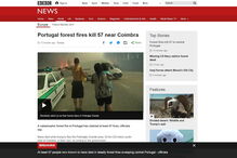 Meios de comunicação social de todo o mundo destacam incêndio em Pedrógão Grande