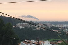 Nuvem de fumo na Petrogal em Matosinhos