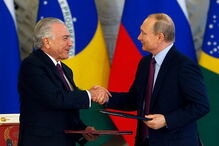 Michel Temer encontrou-se com Vladimir Putin na Rússia