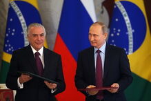 Michel Temer encontrou-se com Vladimir Putin na Rússia