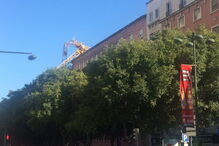  Grua caiu na Avenida António Augusto Aguiar