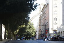  Grua caiu na Avenida António Augusto Aguiar