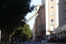  Grua caiu na Avenida António Augusto Aguiar