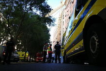 Imagens dos Sapadores mostram a grua acidentada em Lisboa