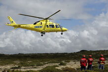 O helicóptero do INEM 