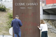 Inscrições no monumento a Cosme Damião foram removidas