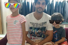 Bruno Cabrerizo com os filhos