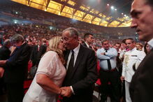 Marcelo Rebelo de Sousa entre o público do Meo Arena