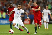 Portugal e Chile defrontaram-se no Arena Kazan, numa partida a contar para a Taça das Confederações	