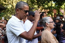 Família Obama de férias na Indonésia