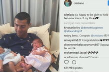 Cristiano mostra os gémeos nas redes sociais