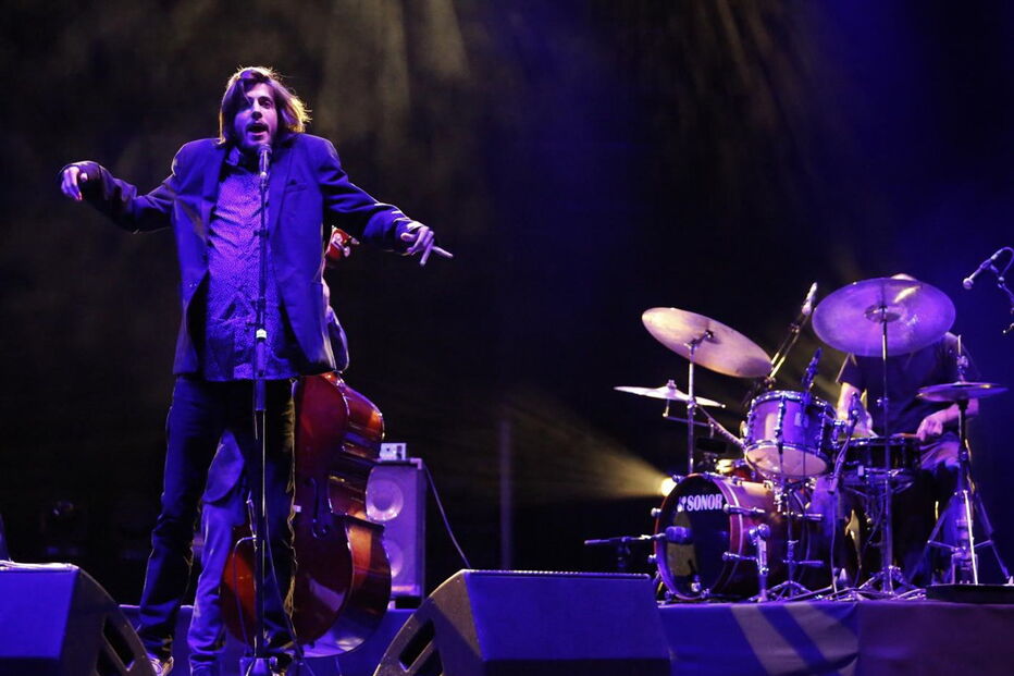 Salvador Sobral  no palco
