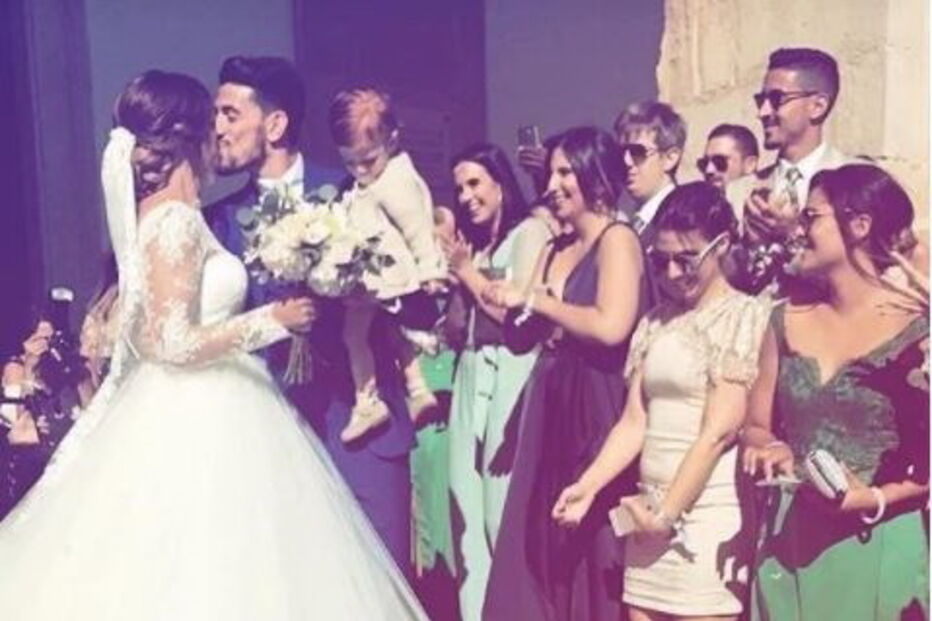 Pizzi e Maria Luís batizaram ainda o filho na cerimónia, que contou com vários futebolistas