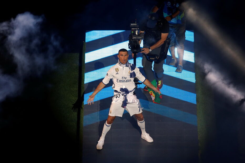 Cristiano Ronaldo Durante os festejos da conquista da Liga dos Campeões