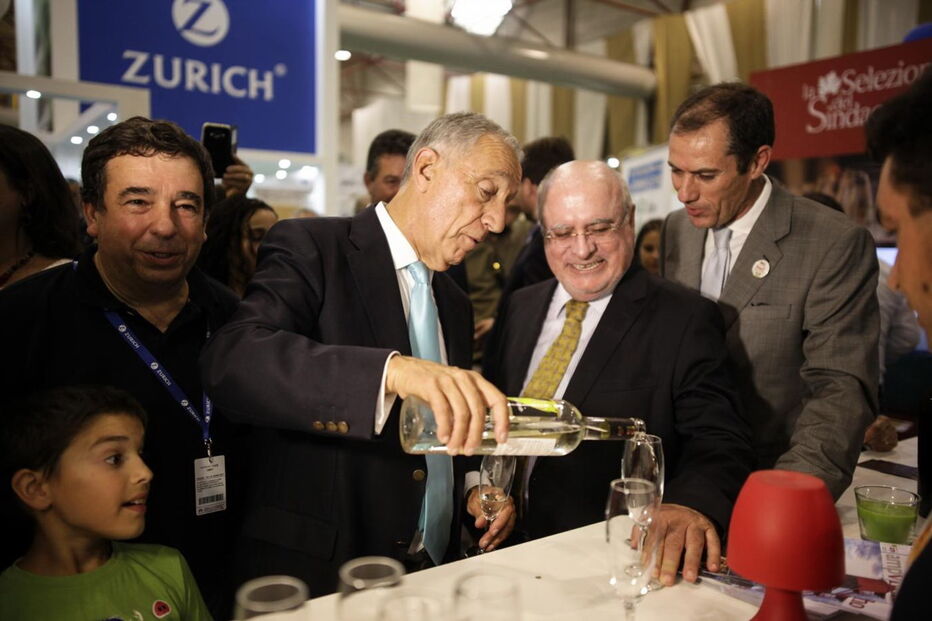 Marcelo durante a visita à Feira Nacional de Agricultura em Santarém