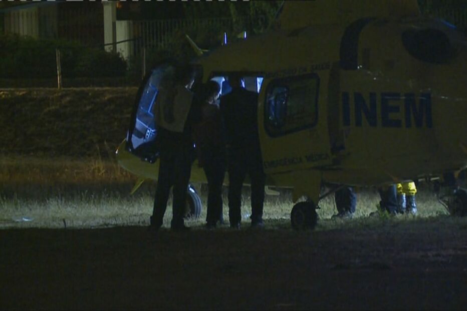 Helicóptero do INEM transportou os feridos graves para os hospitais da Universidade de Coimbra