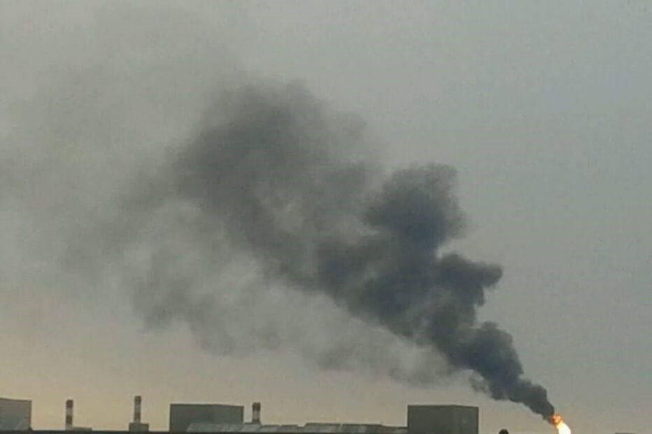  Nuvem de fumo na Petrogal em Matosinhos